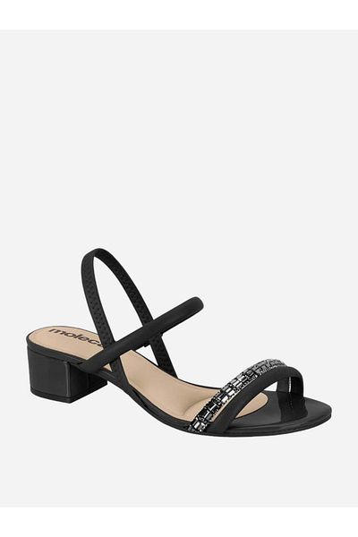 Moleca Embellished Ankle Strap Block Heel Sandals