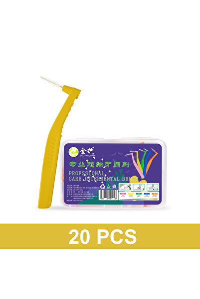 choice2 20pcs 0.7mm Angled Interdental Brush For Orthodontic Braces Micro Soft Brush For Dental Brackets Cle