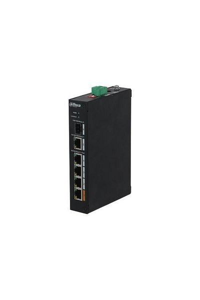DAHUA Switch PFS3106-4ET-60-V2, PoE Industrial 4 porturi, 1x Gigabit, 1x SFP, 60W