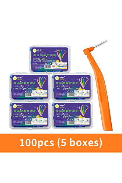 Choice6 100pcs 1.2mm Angled Interdental Brush For Orthodontic Braces Micro So...