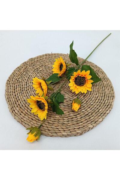 mutlu adım 1 ramură de floare artificială de floarea soarelui, lungime 76 cm