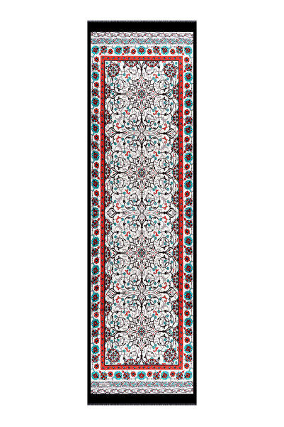 Bursa İpek Black Ivy Pattern Narrow Silk Scarf