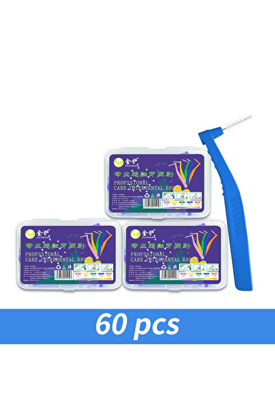 Choice3 60pcs 1.0mm Angled Interdental Brush For Orthodontic Braces Micro Soft Brush For Dental Brackets Cle