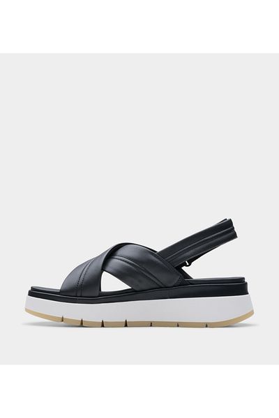 CLARKS Black Women's Tuscan Cross Sandals