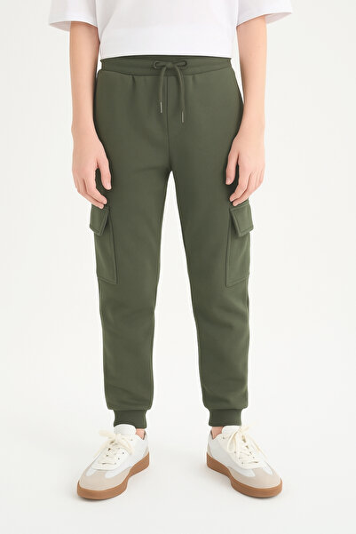 AHENGİM Boys Basic Cargo Pocket Jogger Leg School Sweatpants Ak2322-1