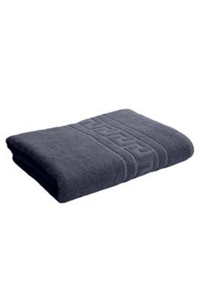 Ralex Face towel 50 x 90 cm 100% Cotton, Greek Border 500 gsm, Dark Gray