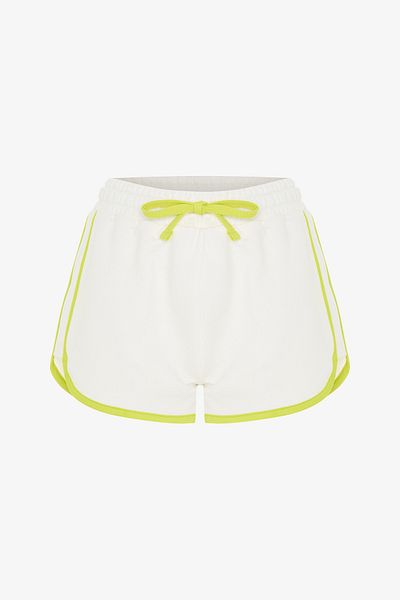 Penti Light Beige Antalya Cucumber Oversize Regular Waist Tie Detail Shorts - Inspired by Flora