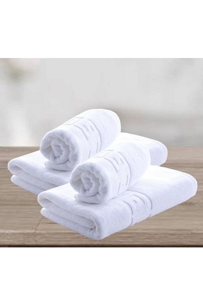 Ralex Set 4 bath towels 2 body towels 70 x 140 cm and 2 face towels 50 x 90 cm 100% Cotton Greek Border 55