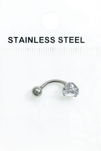Bittox Stylish and Sparkling Shiny Zircon Stone Steel Model Navel Piercing - New Season Silver and Gold Colored