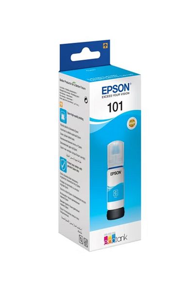 EPSON 101 Cyan Ink Refill Bottle – 70ml High-Yield for Ink Tank Printers