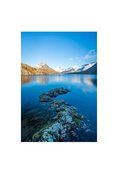 OEM Pictură pe pânză - „Reflecții montane pe un lac senin”, Cer, Munți, Lac, ...