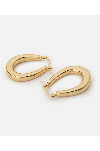 İpekyol Metal oval küpe