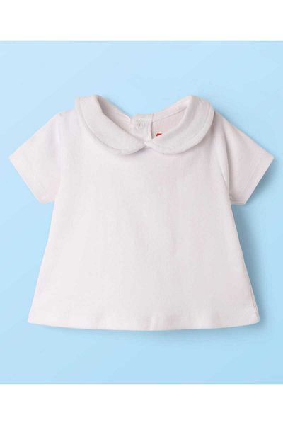 Babyhug 100% Cotton Knit Half Sleeves T-Shirt & Onesies with Hairband Polka Dots Printed - Red