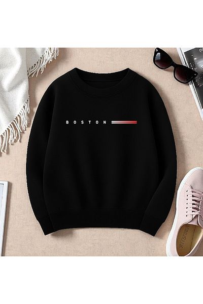 uyguntarz Unisex Bostonuyazi(Byz) Design Printed Sweatshirt