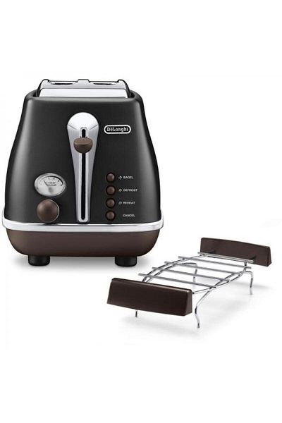 DELONGHİ CTOV 2103.BK Toaster, 900W, 2 slices (Black)