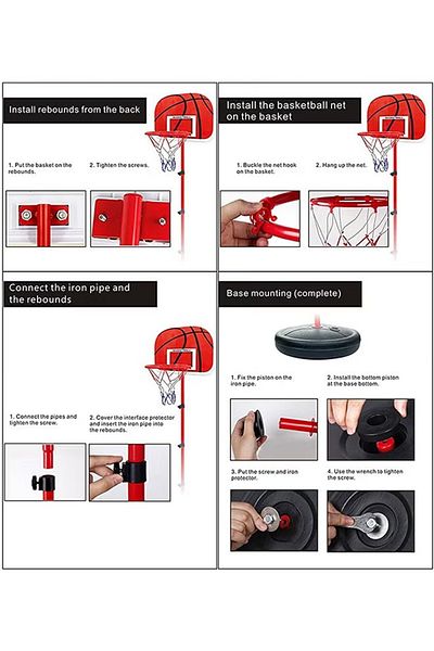 rexa Mini Basketball Hoop Set with Adjustable Height Stand & Sturdy Base – Indoor/Outdoor