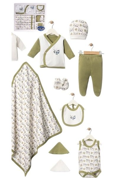 bipamuk 100% Cotton 10-Piece Hospital Release Set Newborn Set 1–3 Months Baby Bodysuit Set
