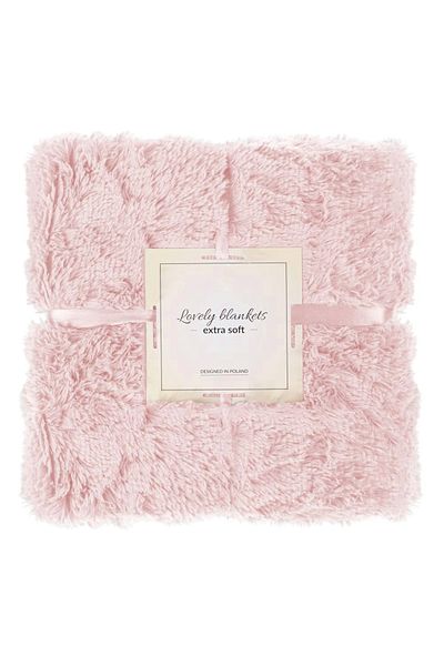 SERSIMO Fluffy and warm blanket for 2 people, 220x240cm, pink