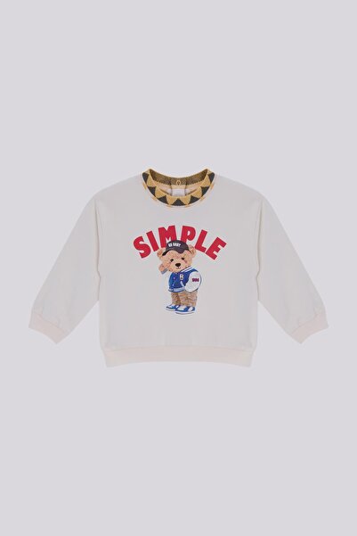 GB Baby Bg Store Baby Boy Ecru Sweatshirt