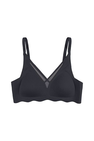 koza iç giyim Laser Seamless Slice Detailed Low-Cut Bra Without Underwire