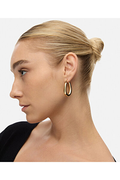 İpekyol Metal oval küpe