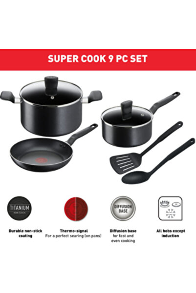 TEFAL 7-Piece G6 Non-Stick Aluminium Supercook Cookware Set