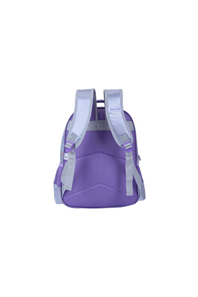 Frozen Backpack 2 Main Compartments and 2 Side Pockets 16" W/Pencil Case Light Purple 2 Characters