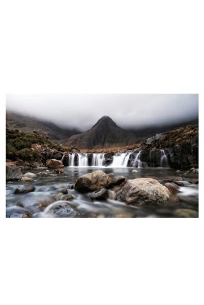 OEM Pictură pe pânză, „Cascada din Munții Cețoși” - Scenă din natură