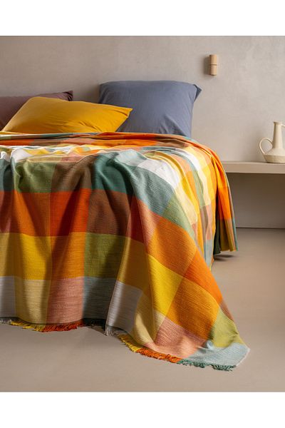 Madame Coco Grignols Double Cotton Bedspread - Colorful