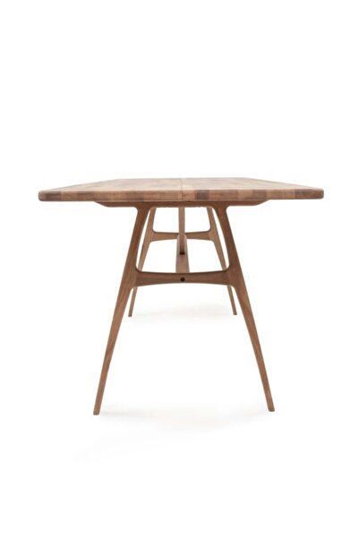 unboxdeco 8 Kişilik Ceviz Masa Takımı, Alaçatı Ceviz bej sandalye, 8 Kişilik yemek masası takımı