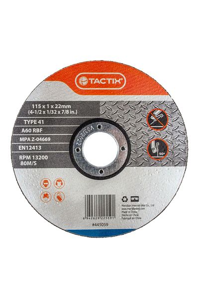 Tactix 10-Piece 13200RPM Sturdy Round Abrasive Metal Cut-Off Wheel Set