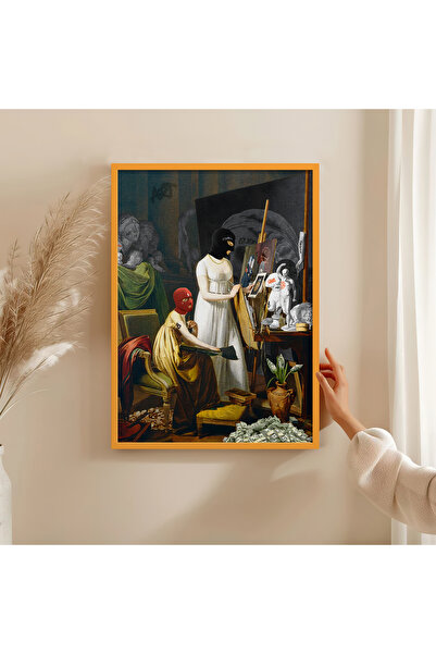 HOMEPACK Wooden Frame Painting Framed Poster Art Wall Decor Tk/1505