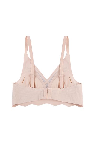 koza iç giyim Laser Seamless Slice Detailed Low-Cut Bra Without Underwire