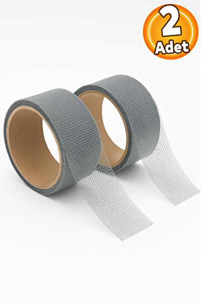Dünya Magnet 48 mm x 2 Metre (2 ADET) Yapışkanlı Sineklik Tülü Tamir Bandı Yı...