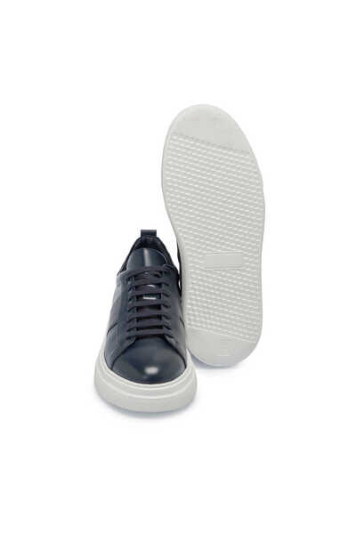 Tergan Lacivert Hakiki Deri Erkek Sneaker - E24S1AY57066-C72