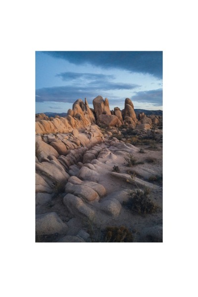 OEM Pictură pe pânză, „Pietrele timpului la apus”, Stânci, Apus de soare, Deș...