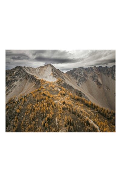 OEM Tablou Canvas, Premium, Culorile Toamnei in Muntii Stancosi