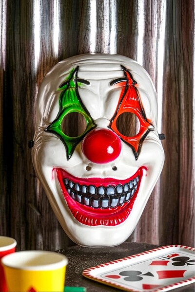 BeySüS Halloween Halloween Mask Clown Red Green
