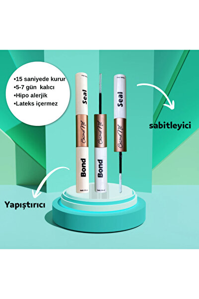 5D Kirpik Hazır Demet Rus Volum Kirpik Seti ; Yapıştırıcı, Sabitleyici, Cımbız, Fırça, Kirpik Bandı