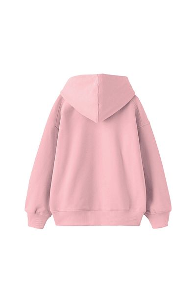 Sekizbiraltı Wild Printed Oversize Unisex Pink Hoodie