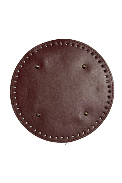 İthal Δερμάτινη βάση τσάντας στρογγυλή (22 εκ.) - Βουργουνδίας