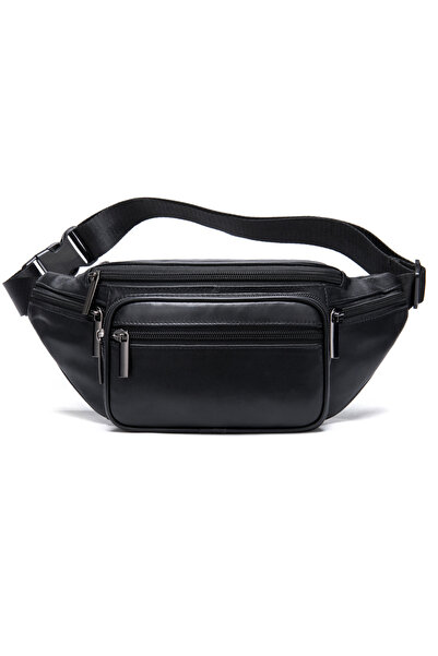 OEM Handbag, Genuine Leather, 58x12cm, Black