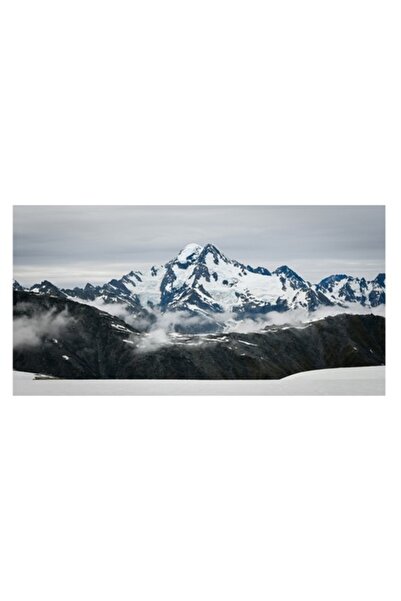 OEM Tablou Canvas, 'Munte falnic invaluit in ceata', 54 x 39cm