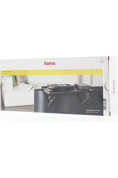 Hama 118686 Universal Screen Shelf for TV and PC Monitors, Black