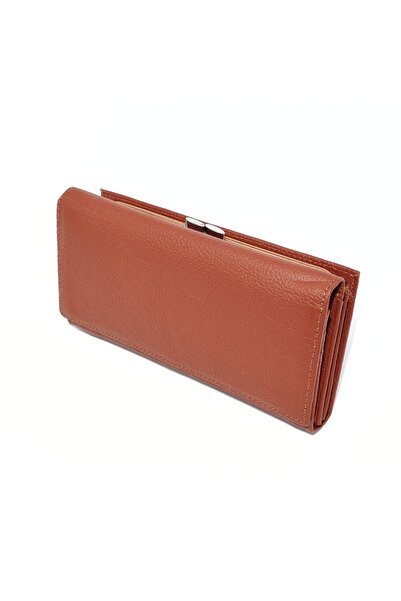 OEM Women's wallet, Hassion, 1519 orange, made of genuine leather