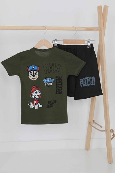 TOFİSA Boy's Khaki Printed Tracksuit Set - 27497