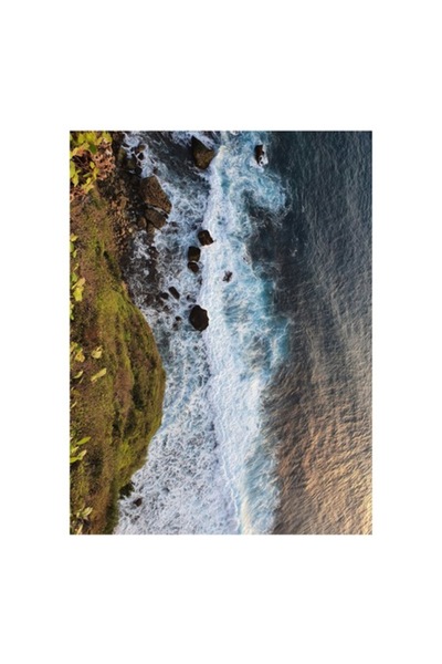 OEM Pictură pe pânză, „Întâlnirea mării cu stânca abruptă”, Ocean, Valuri, St...