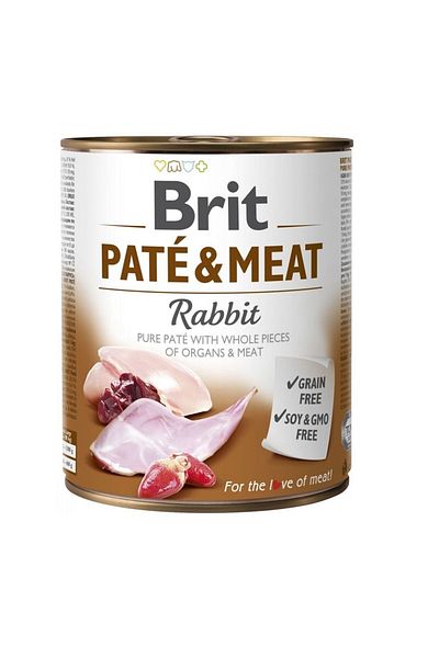 Brit Brit Canned, wet dog food, Rabbit, 800 gr