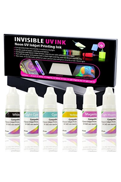 PROCART Set of 6 invisible ink colors for Epson printers 10 ml/color