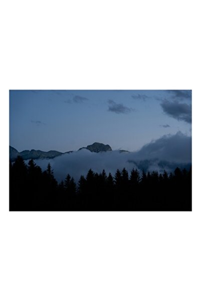 OEM Pictură pe pânză, „Munte acoperit de nori albi”, peisaj din natură, 50 x 50 cm